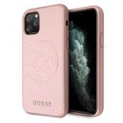 Guess Skal iPhone 11 Pro Saffiano Circle Logo - Rosa
