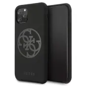 Guess iPhone 11 Pro skal Silikon 4G Tone On Tone Svart