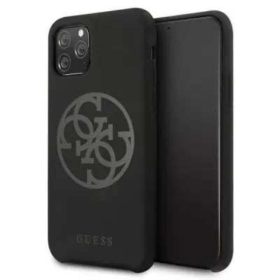 Guess iPhone 11 Pro skal Silikon 4G Tone On Tone Svart