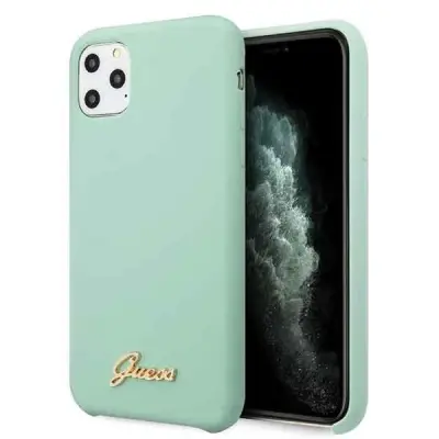 Guess Skal iPhone 11 Pro Silicone Vintage Gold Logo - Gr