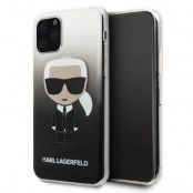 Karl Lagerfeld iPhone 11 Pro Skal Gradient Ikonik Karl - Svart