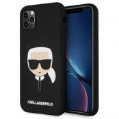 Karl Lagerfeld Skal iPhone 11 Pro Silicone Karl`s Head - Svart