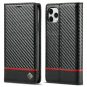 LC.IMEEKE Mobilskal till iPhone 11 Pro KonstLäder - Röd med svart rand