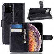 Litchi Plånboksfodral till iPhone 11 Pro - Svart