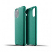 Mujjo Full Leather Case för iPhone 11 Pro - Alpinegrön