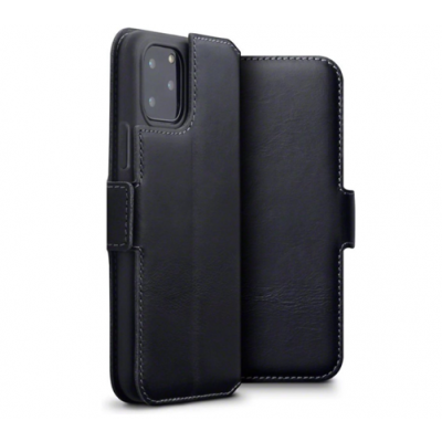 Terrapin Äkta Läder Low Plånboksfodral iPhone 11 Pro - Svart