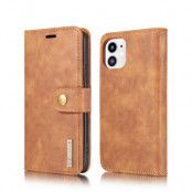DG.MING Detachable Äkta Läder Plånboksfodral iPhone 11 - Brun
