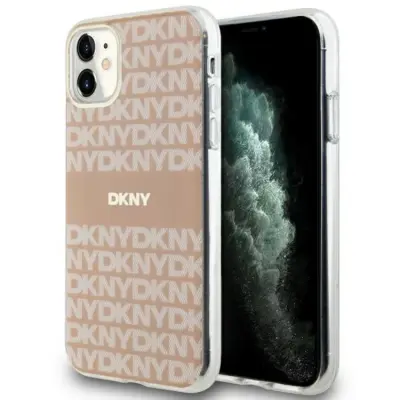 DKNY Mobilskal till iPhone 11/XR Magsafe IML Mono&Stripe - Rosa