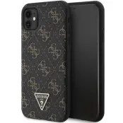 Guess iPhone 11 / Xrblack Mobilskal MagSafe 4G Triangle Metal Logo