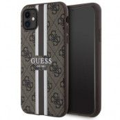 Guess iPhone 11/XR Mobilskal MagSafe 4G Printed Stripes - Brun
