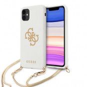Guess Skal iPhone 11 4G Gold Chain Collection - Vit