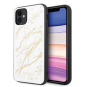 Guess Skal iPhone 11 Glitter Marble Glas - Vit