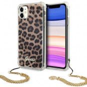 Guess Skal iPhone 11 Leapord Gold Chain - Guld