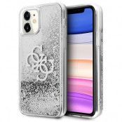GUESS Skal iPhone 11 Liquid Glitter - Silver