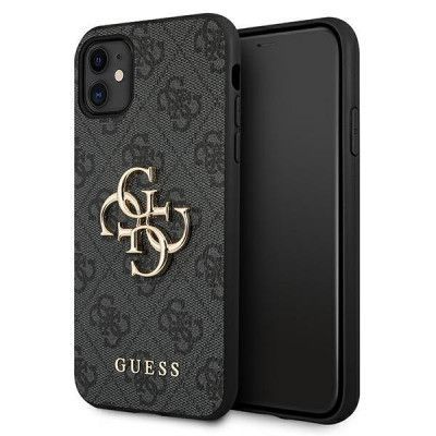 GUESS iPhone 11 Skal Big Metall Logo - Grå