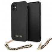 GUESS Skal iPhone 11 Saffiano Chain - Svart