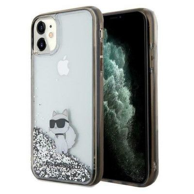 KARL LAGERFELD Mobilskal till iPhone 11/XR Liquid Glitter Choupette