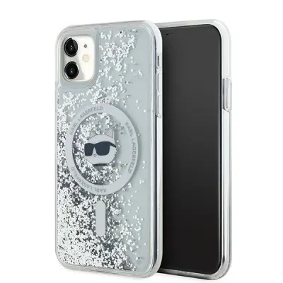 Karl Lagerfeld Mobilskal till iPhone 11/XR MagSafe Liquid Glitter Choupette