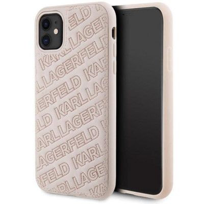 KARL LAGERFELD Mobilskal till iPhone 11/XR Quilted K Pattern - Rosa