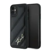 Karl Lagerfeld iPhone 11/XR Skal MagSafe Quilted Script Svart