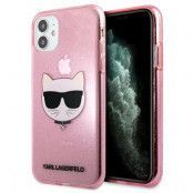 Karl Lagerfeld Skal iPhone 11 Glitter Choupette - Rosa