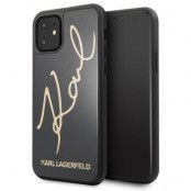 Karl Lagerfeld Skal iPhone 11 Signature Glitter - Svart