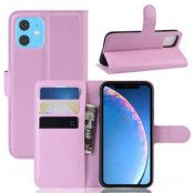 Litchi Plånboksfodral till iPhone 11 - Rosa