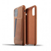 Mujjo Full Leather Wallet Case för iPhone 11 - Tan