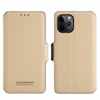 Muxma Saffiano Plånboksfodral till Apple iPhone 11 - Beige