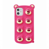 Pink Bear Pop it Fidget Skal till iPhone 11