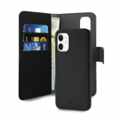 Puro - Detachable Plånboksfodral EcoLeather iPhone 11 - Svart