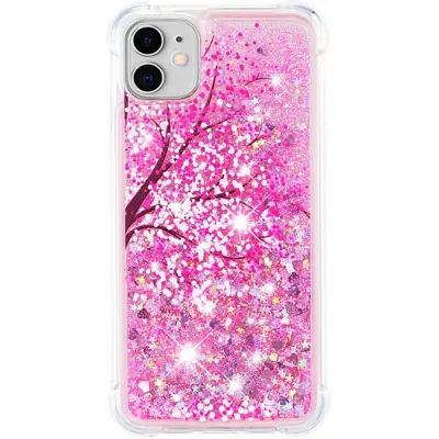 Trolsk Mobilskal med Flytande Glitter - Rosa (iPhone 11)