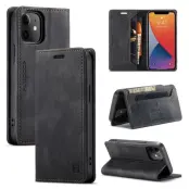 AUTSPACE A01 Mobilskal till iPhone 12 mini KonstLäder - Svart