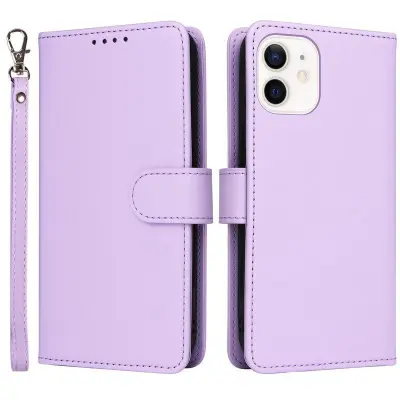 BETOPNICE iPhone 12 mini Plånboksfodral - Avtagbart Konstläder - Lila