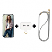 Boom iPhone 12 Mini Skal med Halsband - Grå