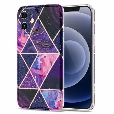 BOOM - Grid skal till iPhone 12 Mini - Lila Marmor