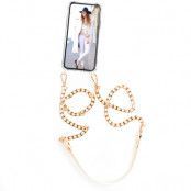 Boom iPhone 12 Mini skal med mobilhalsband- ChainStrap Beige
