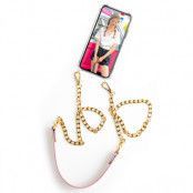Boom iPhone 12 Mini skal med mobilhalsband- ChainStrap Pink