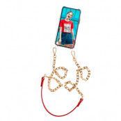 Boom iPhone 12 Mini skal med mobilhalsband- ChainStrap Red