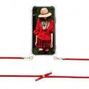 Boom iPhone 12 Mini skal med mobilhalsband- Rope Red