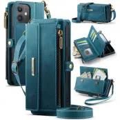 CASEME Plånboksfodral för iPhone 12 mini Konstläder Grön