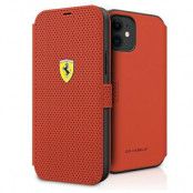 Ferrari Plånboksfodral iPhone 12 mini On Track Perforated - Röd