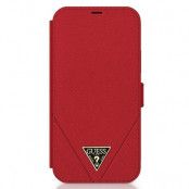 Guess Plånboksfodral iPhone 12 mini Saffiano - Röd