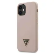 Guess skal iPhone 12 mini 5,4""Silikon Triangle Logo Rosa