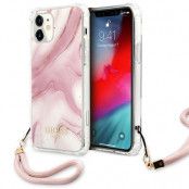 Guess Skal iPhone 12 Mini Marble med Cord Collection - Rosa