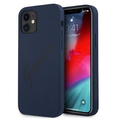 Guess Skal iPhone 12 Mini Script Vintage - Blå