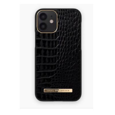 iDeal of Sweden Atelier Skal iPhone 12 Mini - Neo Noir Croco