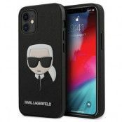 Karl Lagerfeld iPhone 12 Mini Skal 5,4" Ikonik Karl`s Head Svart