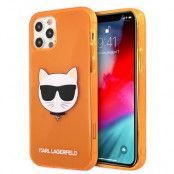 Karl Lagerfeld iPhone 12 Mini Skal Glitter Choupette Fluo - Orange