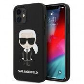 Karl Lagerfeld iPhone 12 Mini Skal Silikon Iconic - Svart